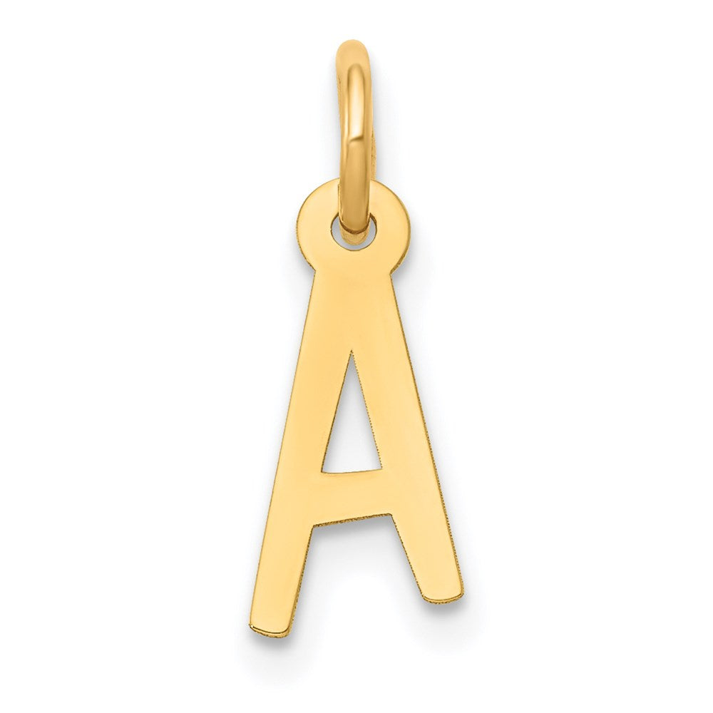 14k Small Slanted Block Letter A Initial Charm