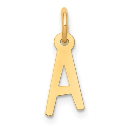 14k Small Slanted Block Letter A Initial Charm