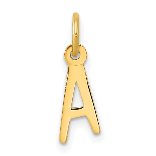 14k Small Slanted Block Letter A Initial Charm