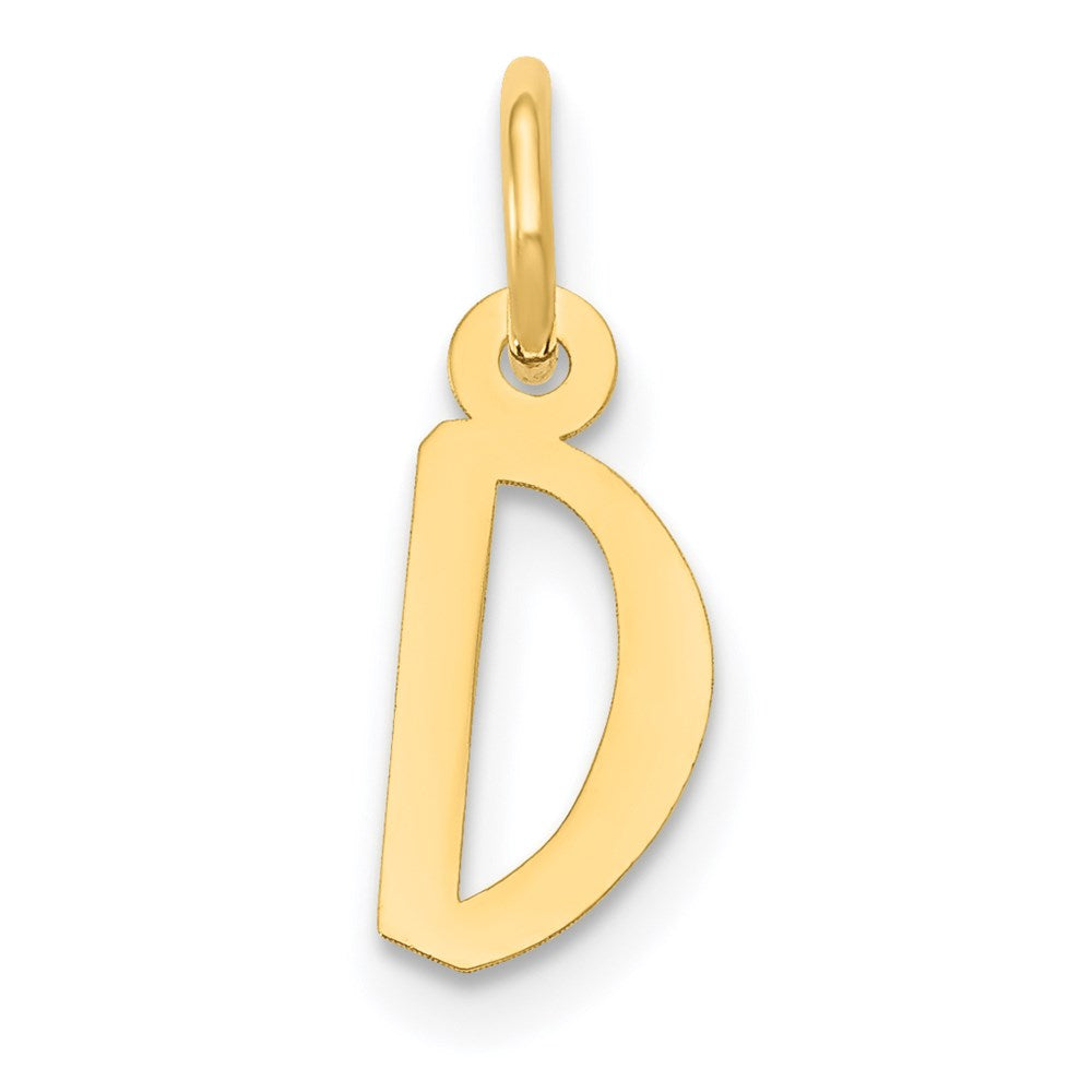 14k Small Slanted Block Letter D Initial Charm