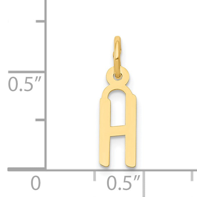 14k Small Slanted Block Letter H Initial Charm