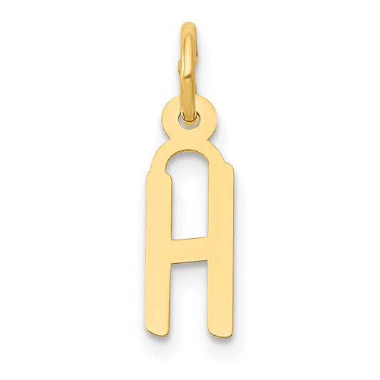 14k Small Slanted Block Letter H Initial Charm