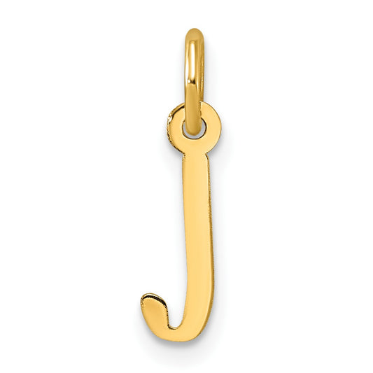 14k Small Slanted Block Letter J Initial Charm