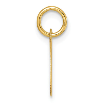 14k Small Slanted Block Letter O Initial Charm