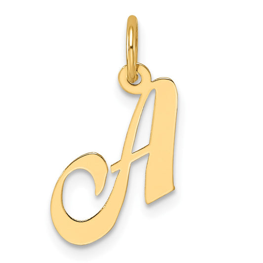 14K Small Fancy Script Letter A Initial Charm