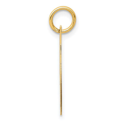 14K Small Fancy Script Letter I Initial Charm