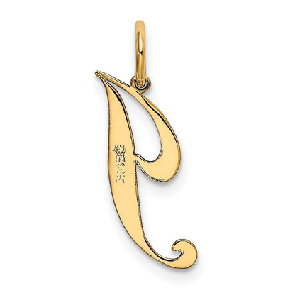14K Small Fancy Script Letter J Initial Charm