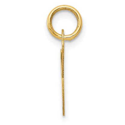 14K Small Fancy Script Letter L Initial Charm
