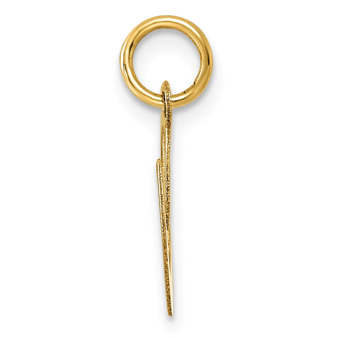 14K Small Fancy Script Letter O Initial Charm