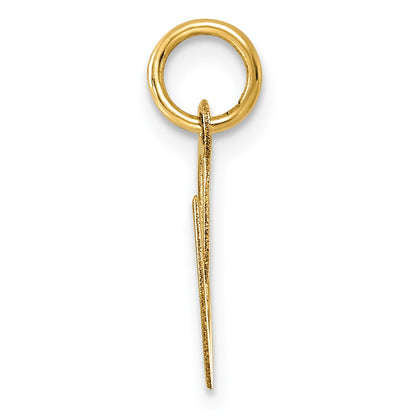 14K Small Fancy Script Letter O Initial Charm