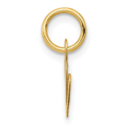 14K Small Fancy Script Letter V Initial Charm