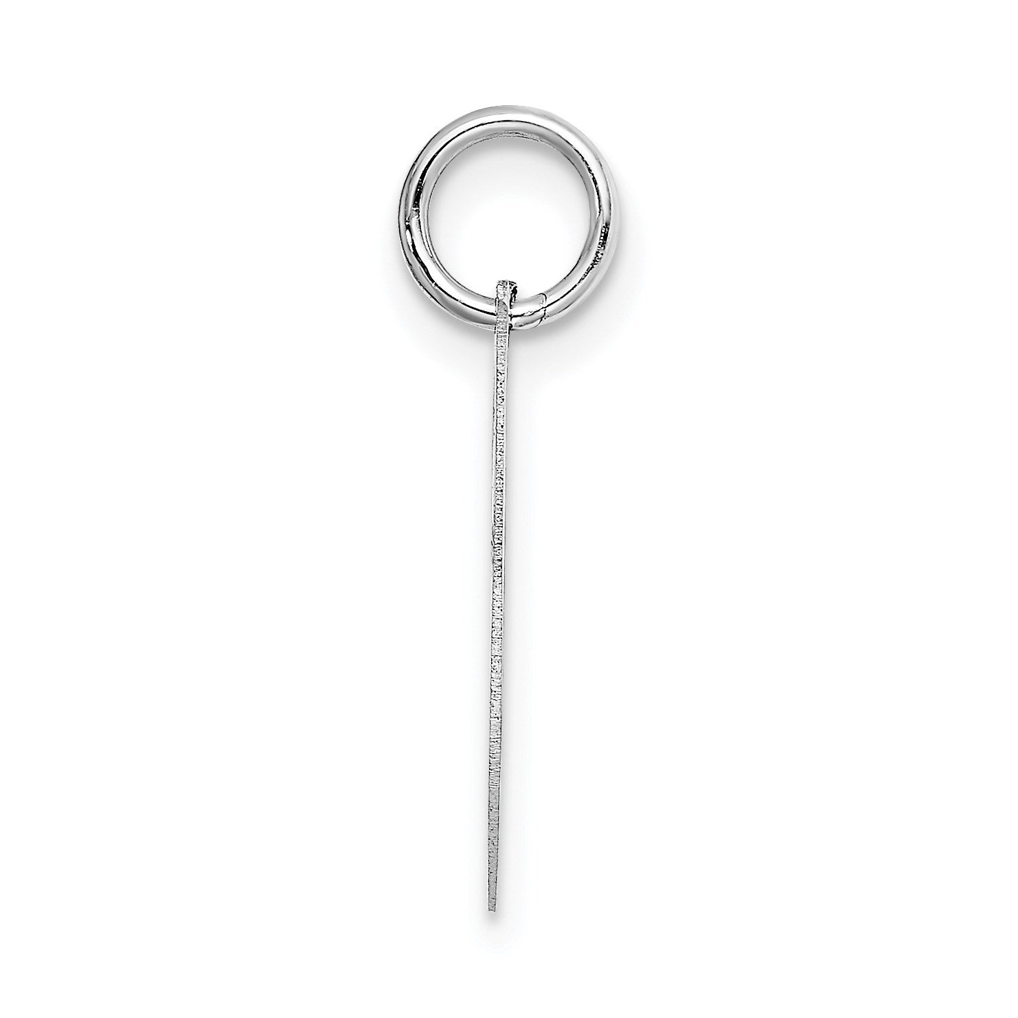 14k White Gold Small Fancy Script Letter J Initial Charm