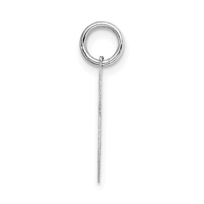 14k White Gold Small Fancy Script Letter J Initial Charm