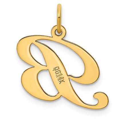 14K Medium Fancy Script Letter B Initial Charm
