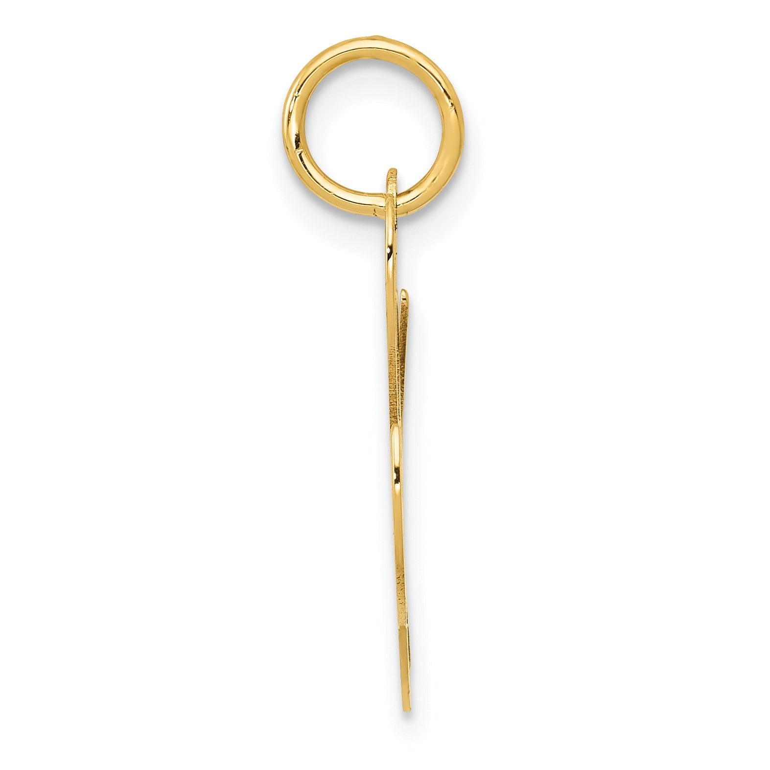 14K Medium Fancy Script Letter L Initial Charm