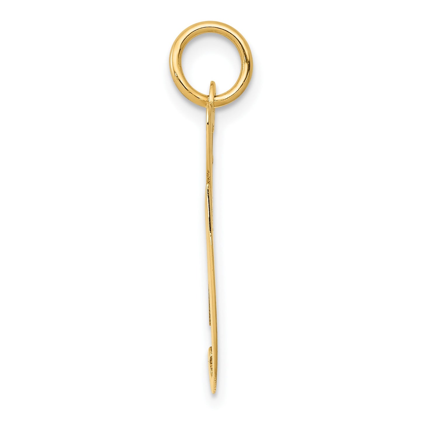 14k Large Fancy Script Letter G Initial Charm