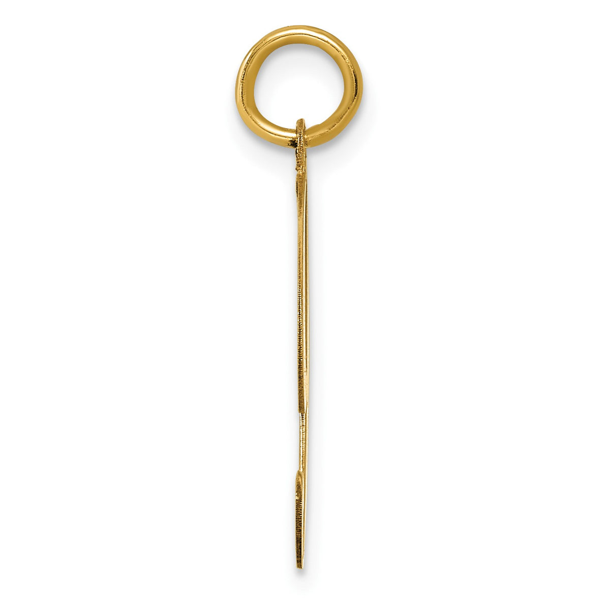 14k Large Fancy Script Letter I Initial Charm