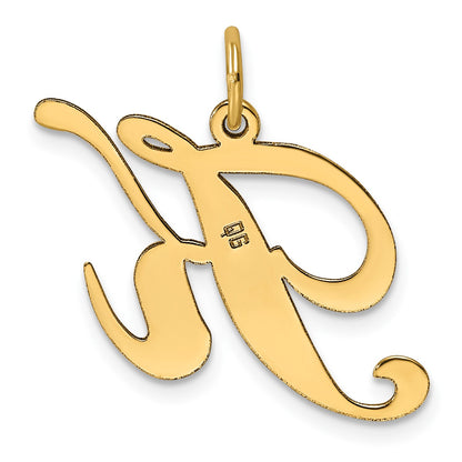 14k Large Fancy Script Letter K Initial Charm