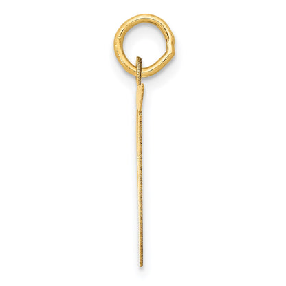14k Large Fancy Script Letter T Initial Charm