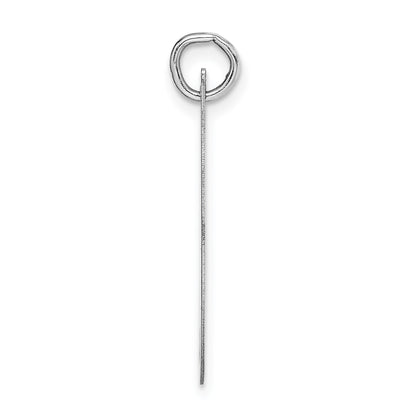 14k White Gold Large Fancy Script Letter I Initial Charm