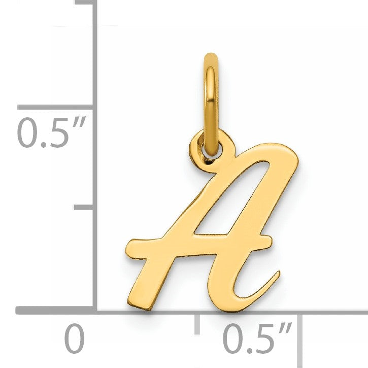 14k Small Script Letter A Initial Charm