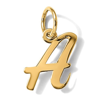 14k Small Script Letter A Initial Charm