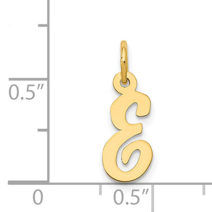 14k Small Script Letter E Initial Charm