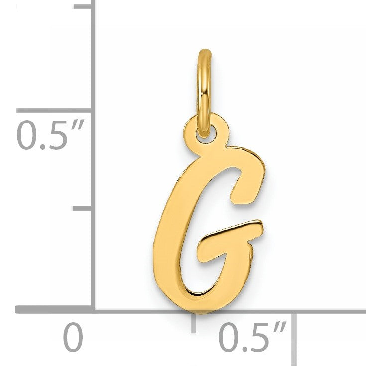 14k Small Script Letter G Initial Charm