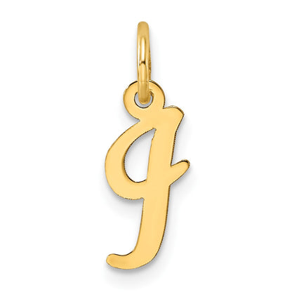 14k Small Script Letter I Initial Charm