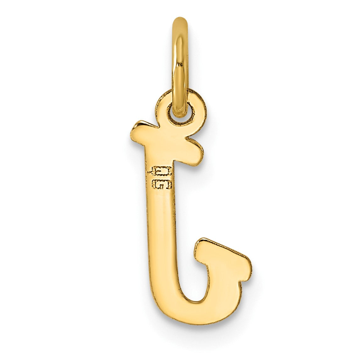 14k Small Script Letter J Initial Charm