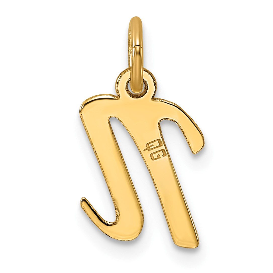 14k Small Script Letter N Initial Charm