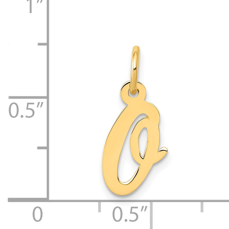 14k Small Script Letter O Initial Charm