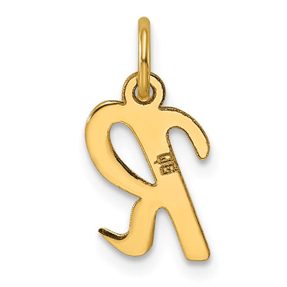 14k Small Script Letter R Initial Charm