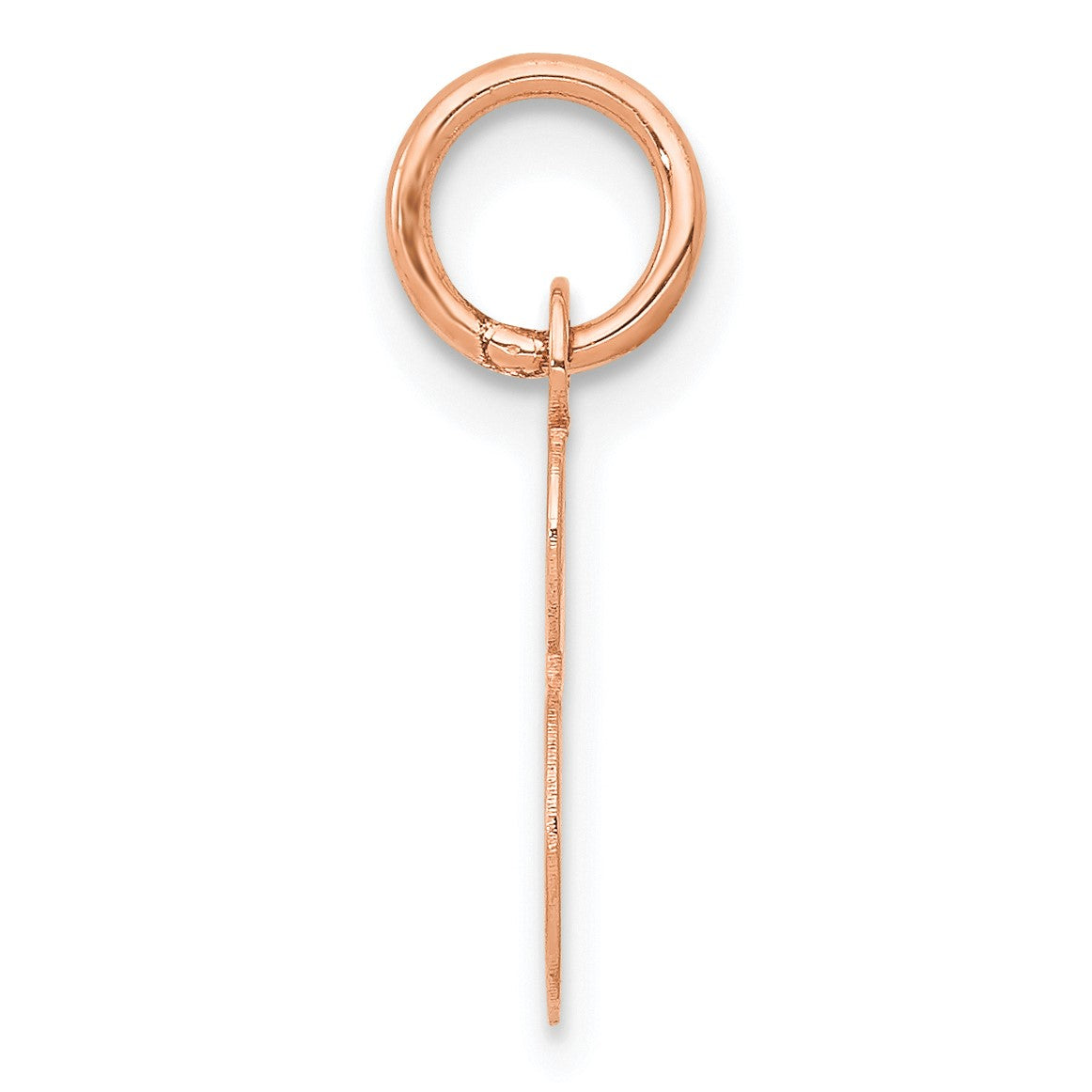 14k Rose Gold Small Script Letter S Initial Charm