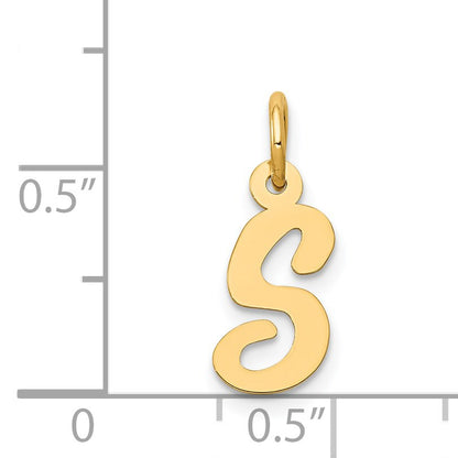 14k Small Script Letter S Initial Charm