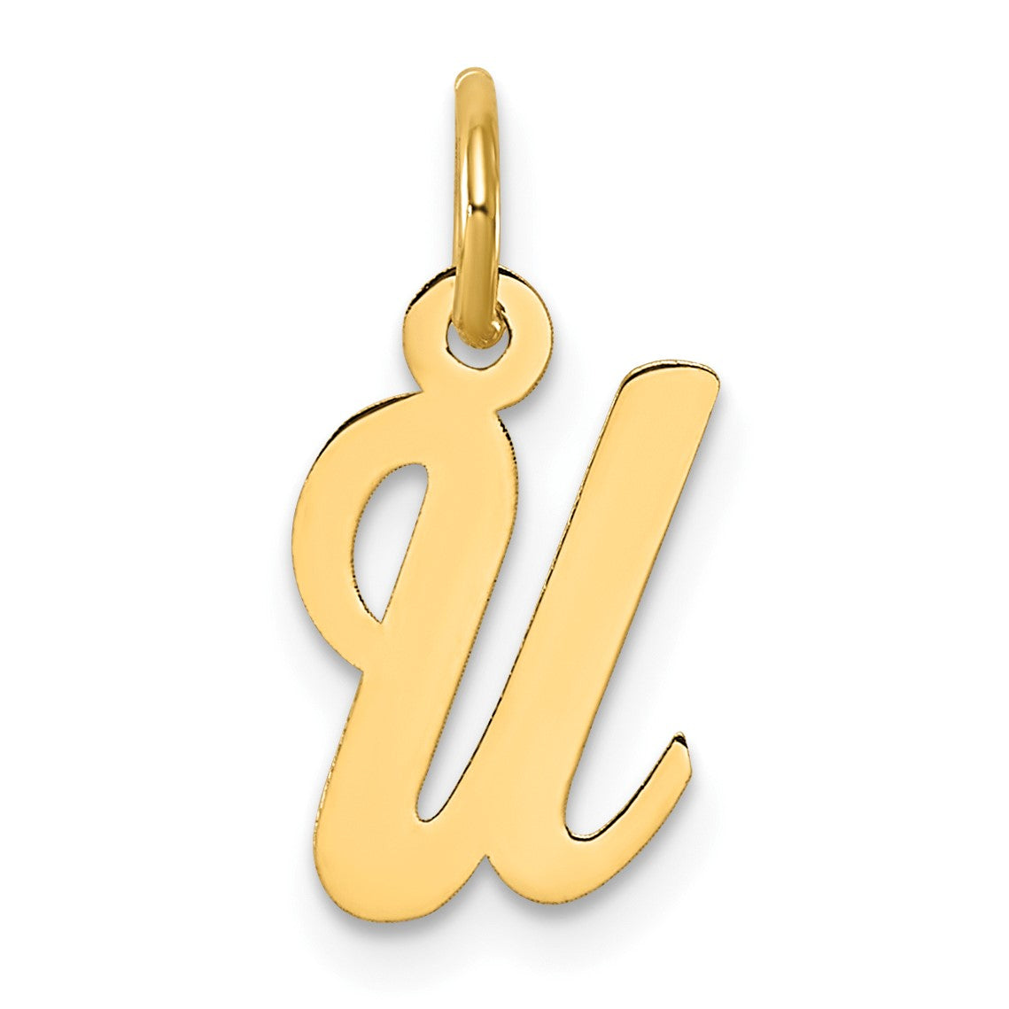 14k Small Script Letter U Initial Charm