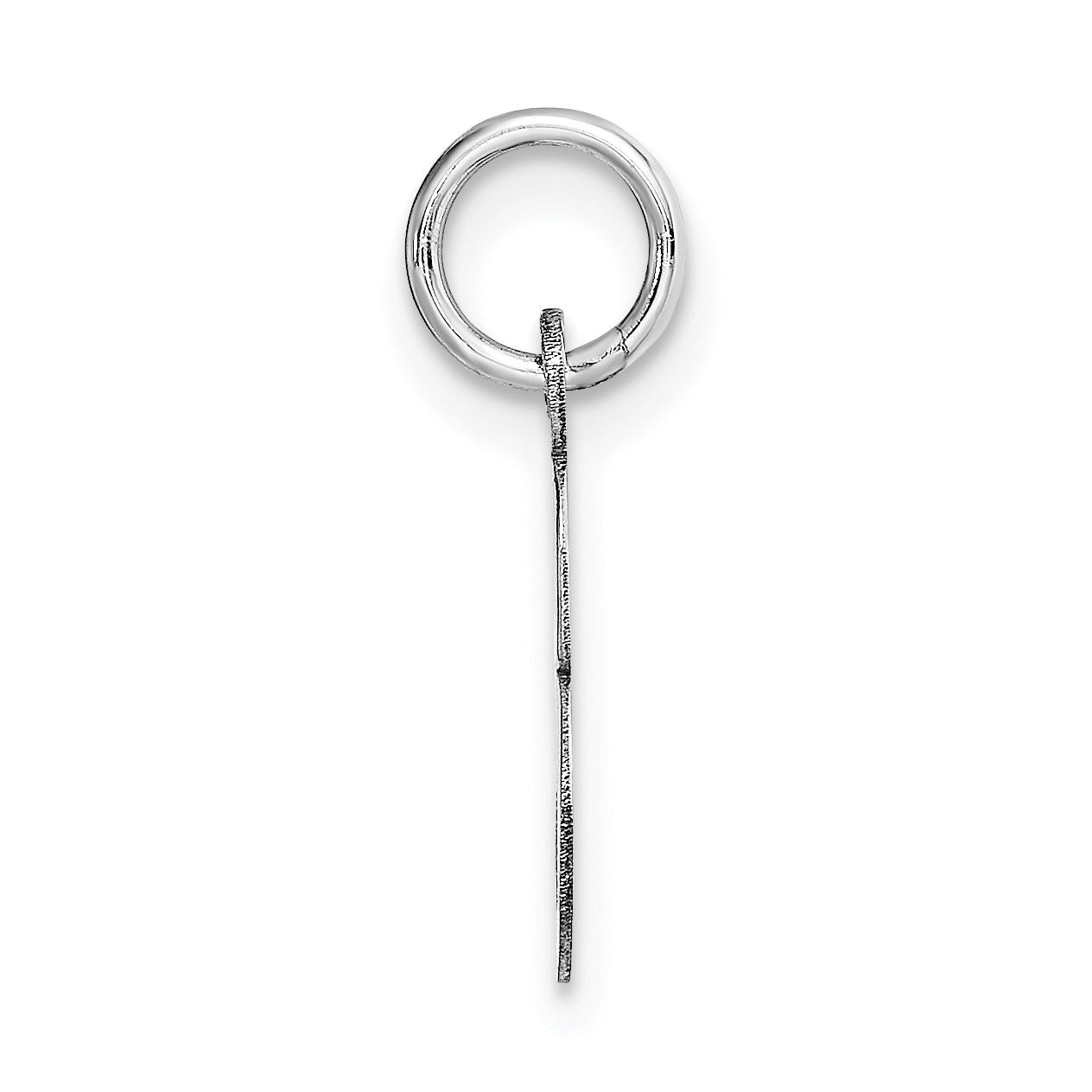 14k White Gold Small Script Letter E Initial Charm