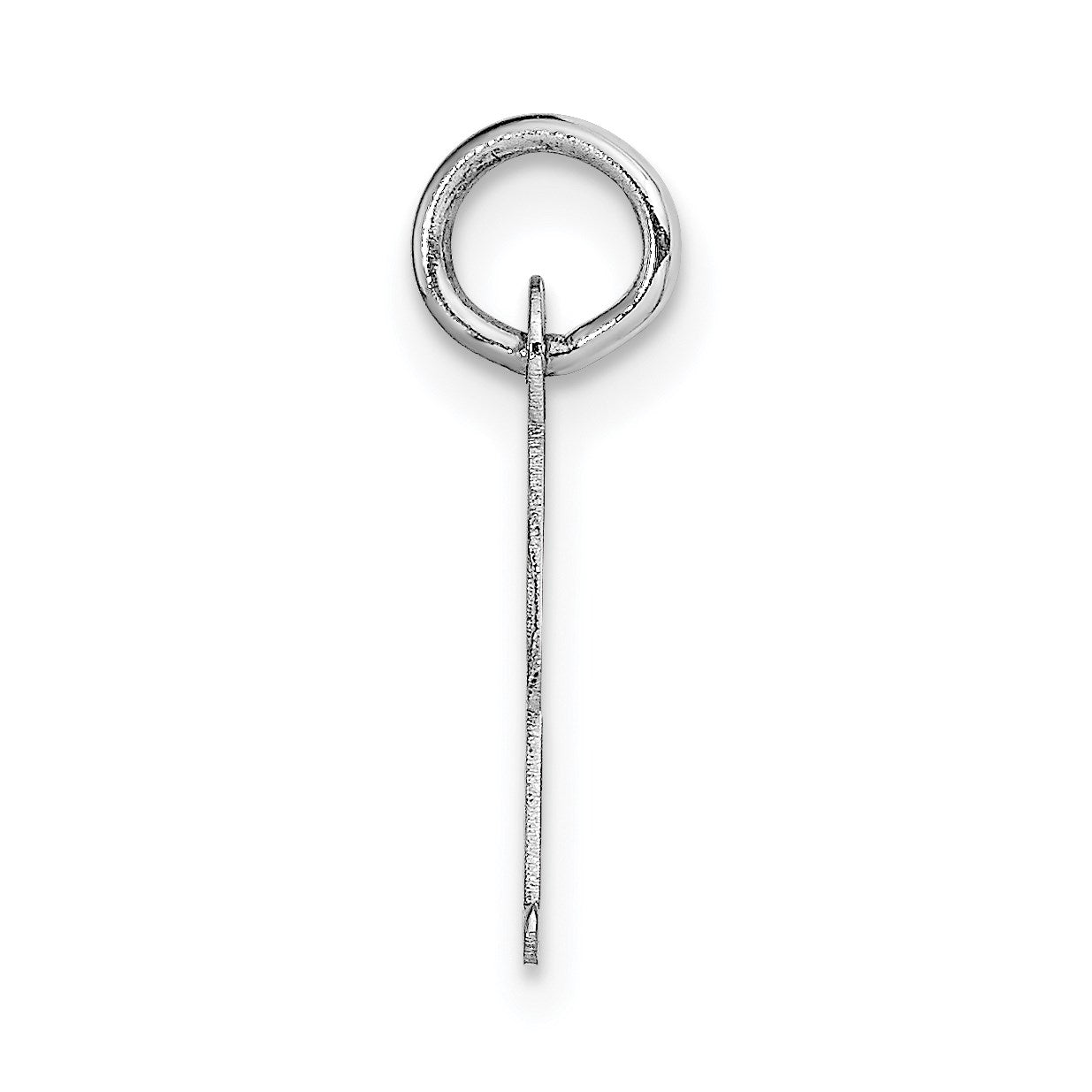 14k White Gold Small Script Letter I Initial Charm