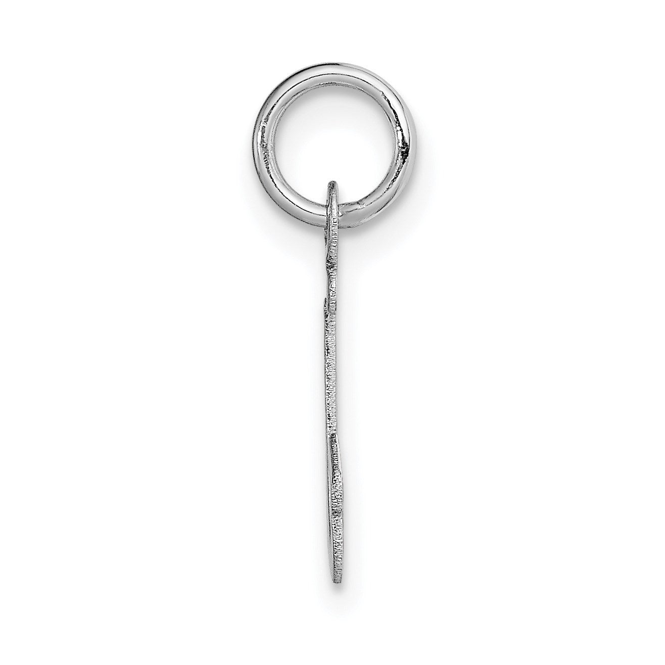 14k White Gold Small Script Letter J Initial Charm