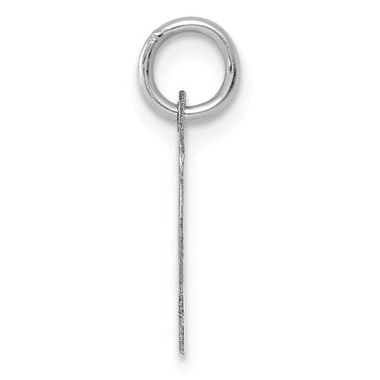 14k White Gold Small Script Letter J Initial Charm