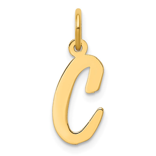 14k Medium Script Letter C Initial Charm