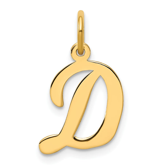 14k Medium Script Letter D Initial Charm