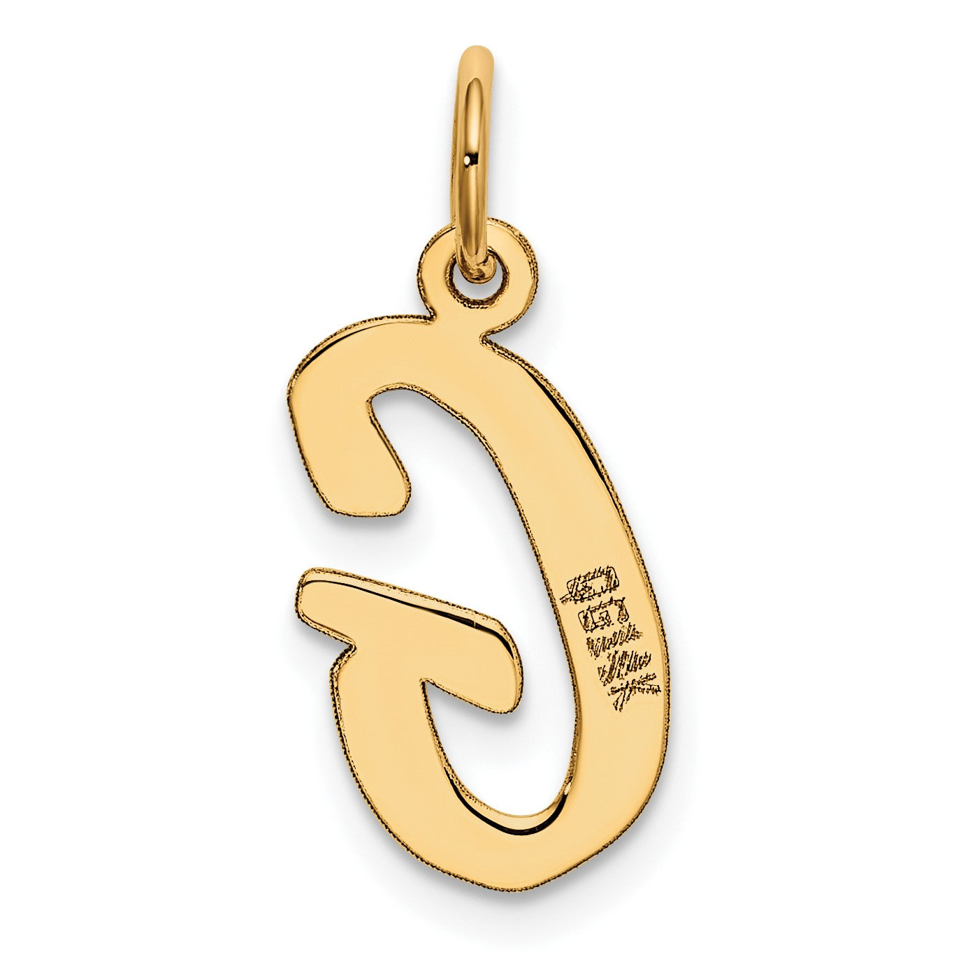 14k Medium Script Letter G Initial Charm
