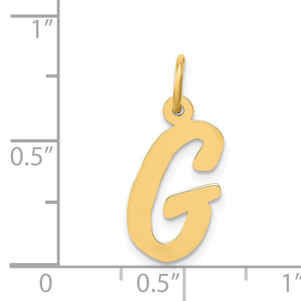 14k Medium Script Letter G Initial Charm