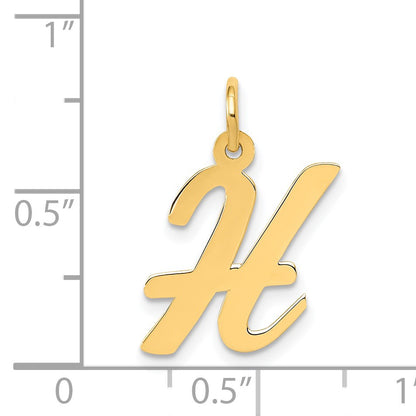 14k Medium Script Letter H Initial Charm