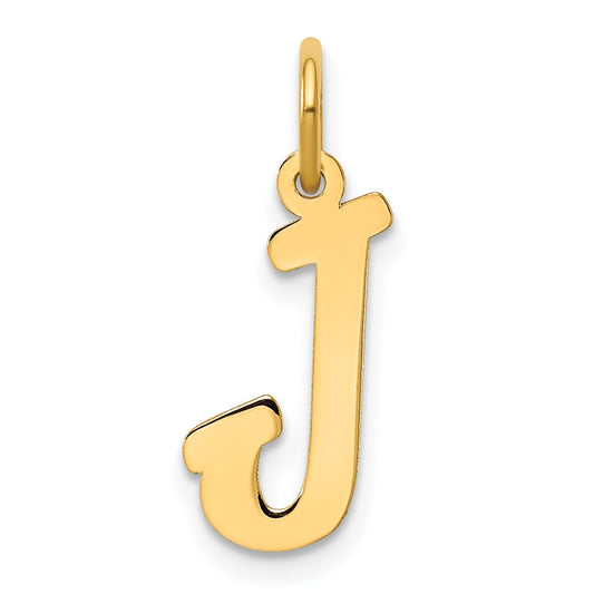 14k Medium Script Letter J Initial Charm