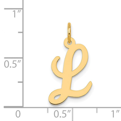 14k Medium Script Letter L Initial Charm