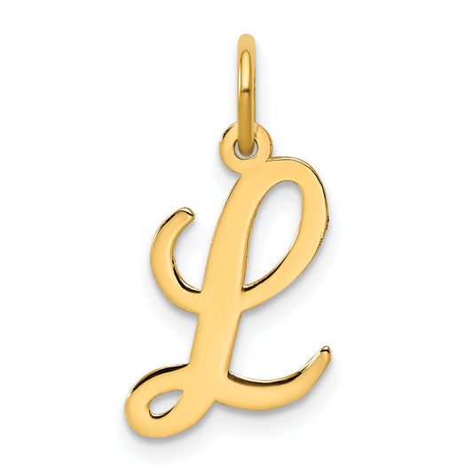 14k Medium Script Letter L Initial Charm