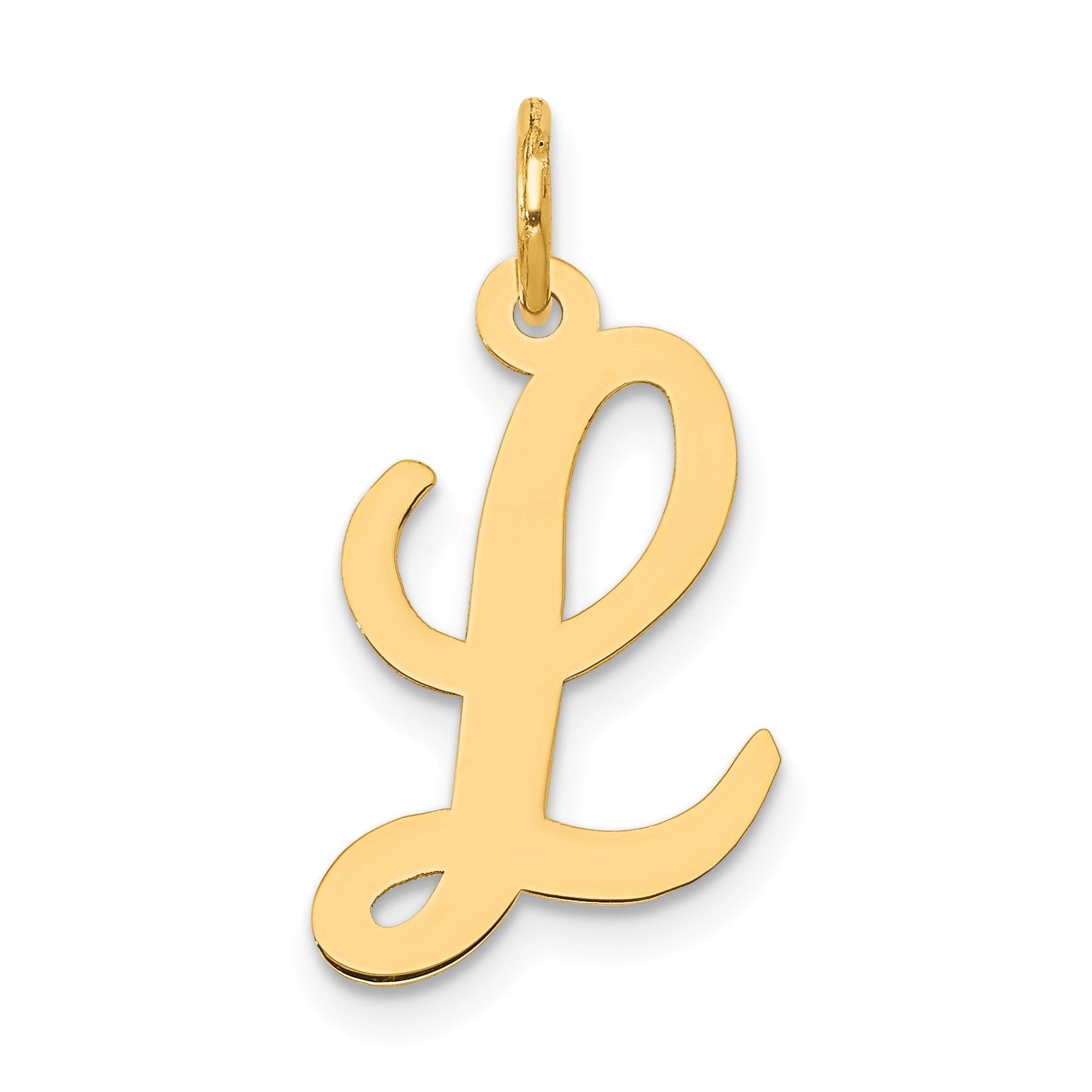 14k Medium Script Letter L Initial Charm