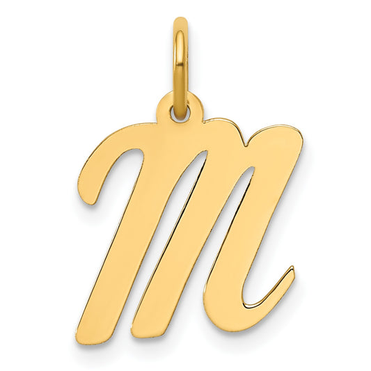 14k Medium Script Letter M Initial Charm